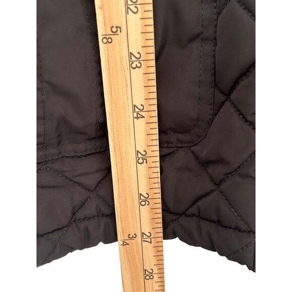 Michael Michael Kors Jacket Size S Black Full Hidden Zipper Button Quilted Coat - Picture 10 of 11